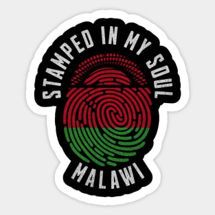 Stamped in My Soul Malawi Flag Design Malawian Pride Sticker